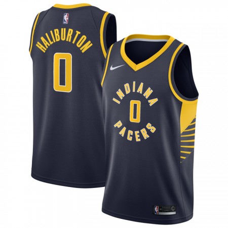 NBA Mænd Trøje Indiana Pacers Tyrese Haliburton 0 2022-23 Nike Icon Edition Navy Swingman